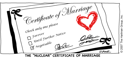 The Nuclear Certificate of Marriage