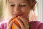 Girl with orange