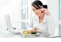 woman eating alone